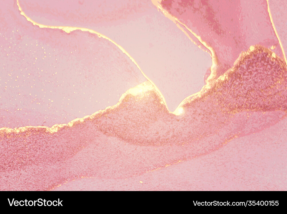 Shining rose and gold stone marble texture Vector Image