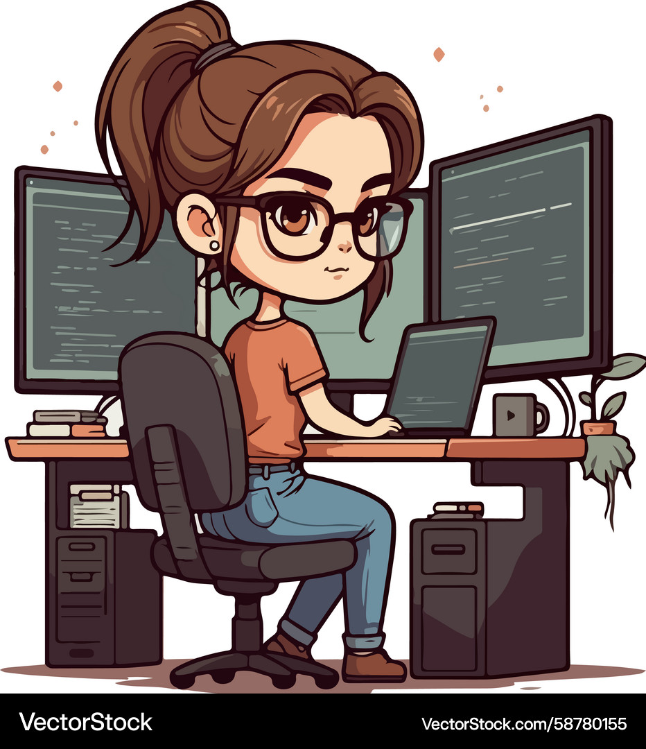 Software Developer Technology Vector Image