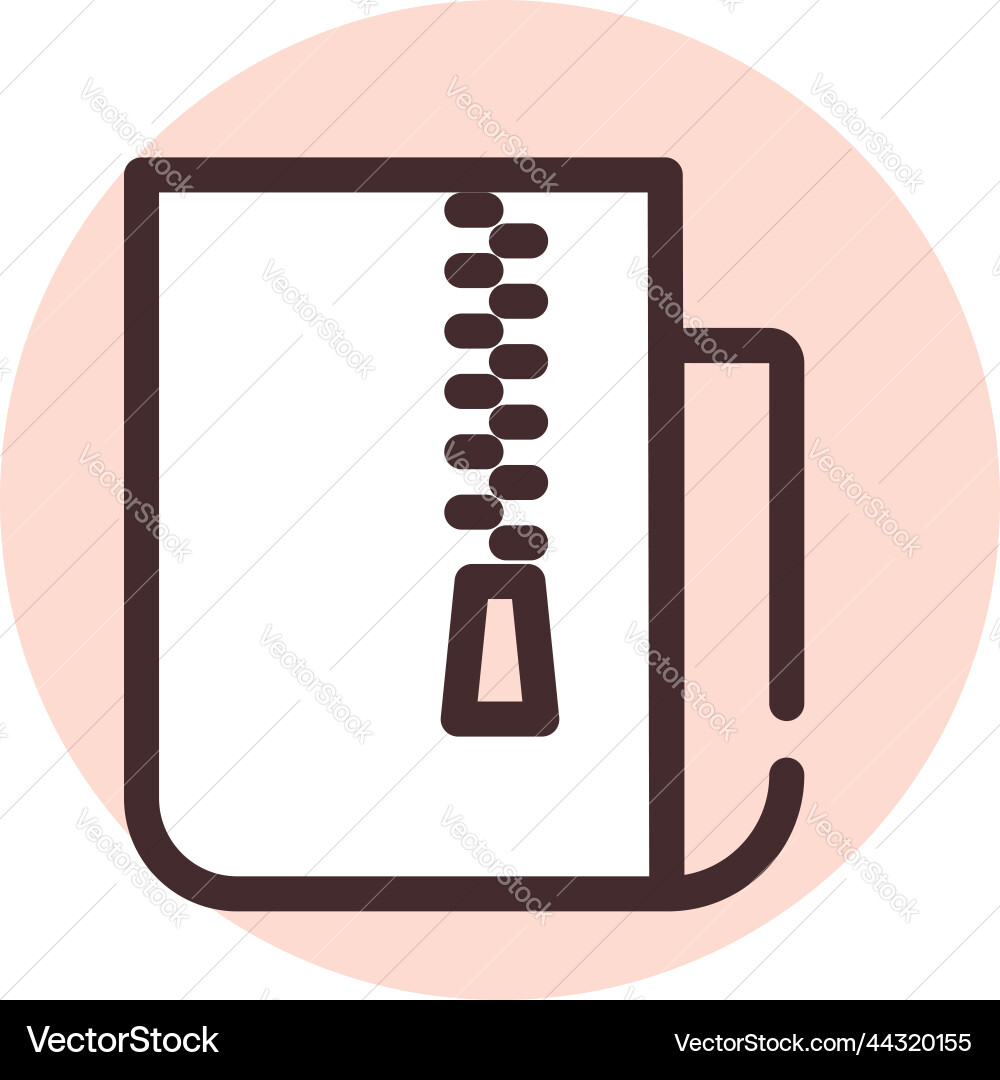 Ui zip file on white background vector image