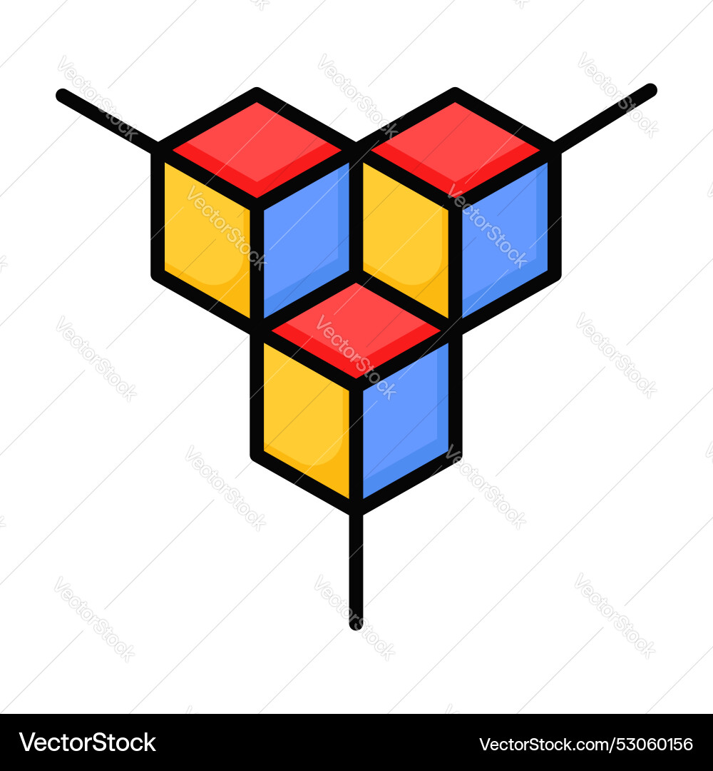 3d modeling design ready to use icon isolated Vector Image