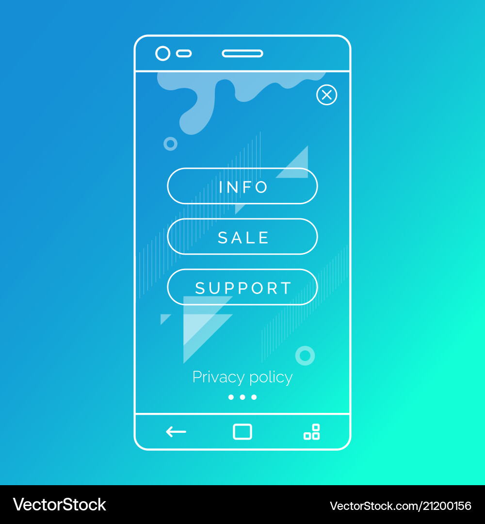 Abstract background for mobile applications vector image