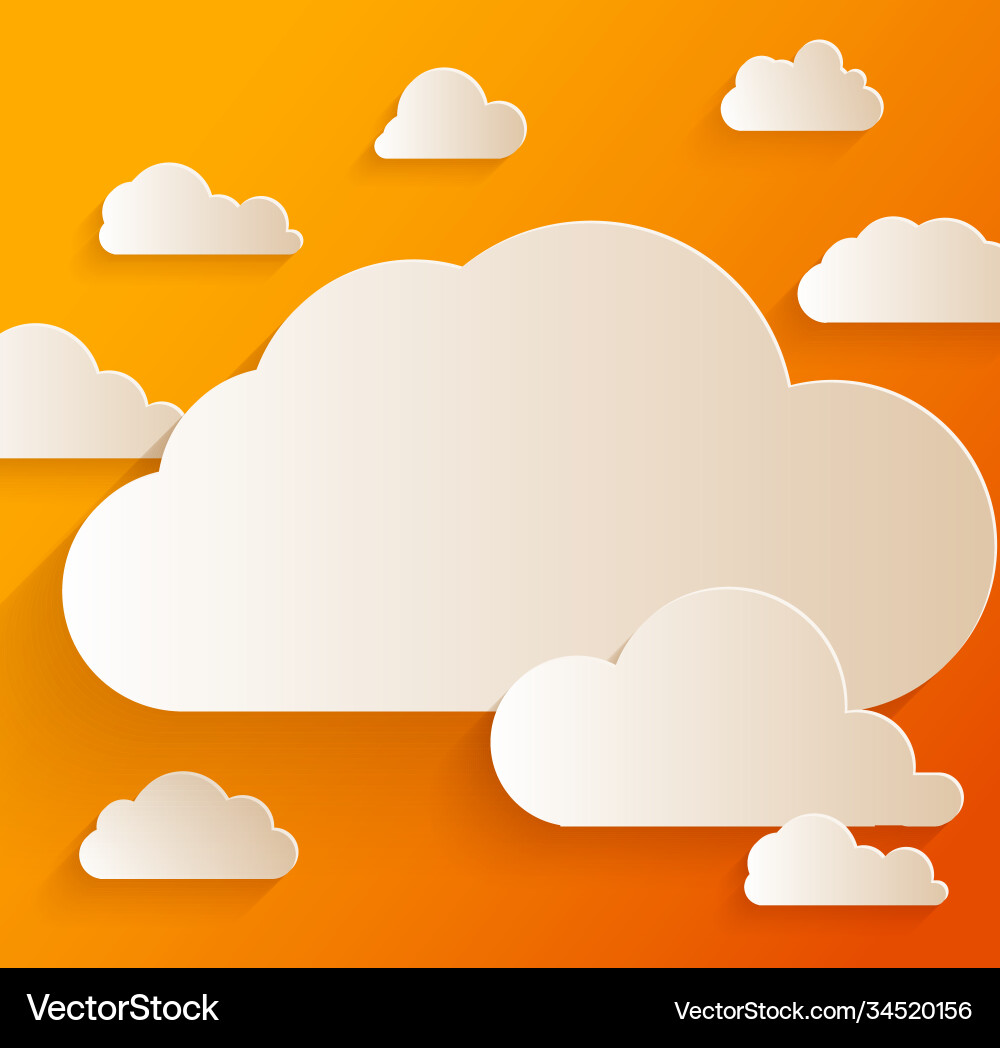 Abstract speech bubbles in shape clouds Vector Image