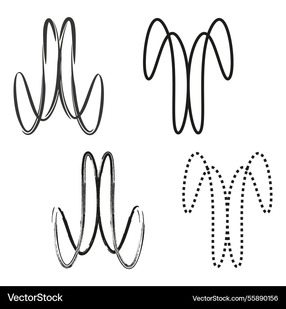 Abstract wave patterns three stylized variations Abstract wave patterns three stylized variations vector image