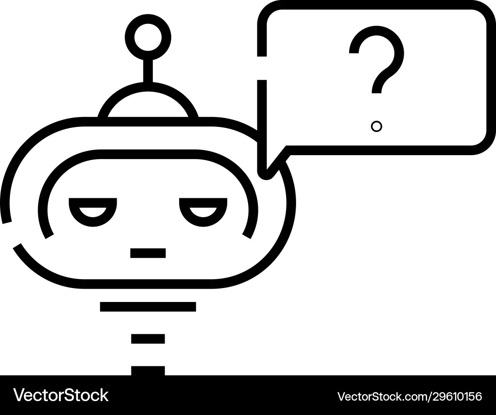 Artificial intelligence learning line icon Artificial intelligence learning line icon vector image