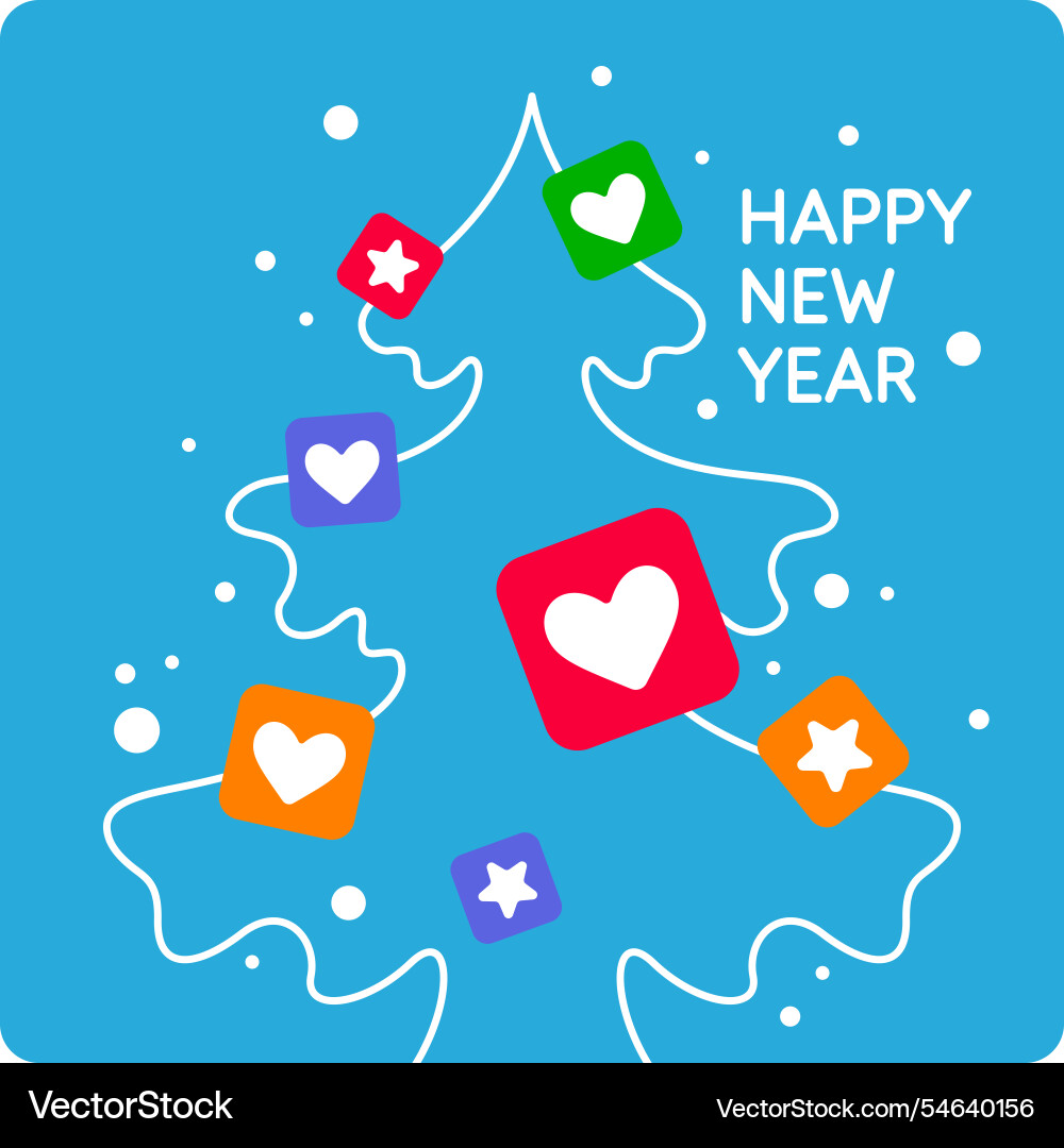 Background with the inscription happy new year Background with the inscription happy new year vector image