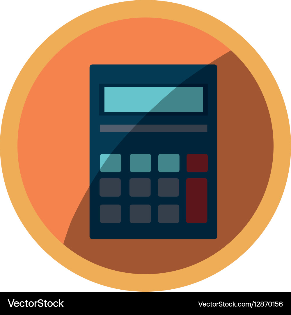 Calculator math isolated icon Royalty Free Vector Image
