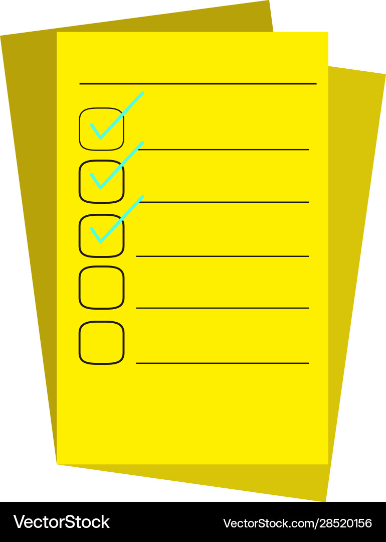 Check list paper Vector Image