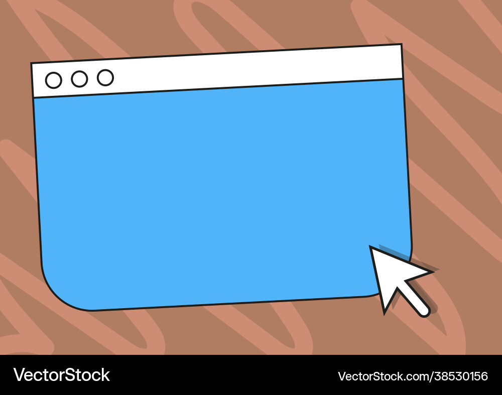 Colorful web page browsing drawing with cursor Colorful web page browsing drawing with cursor vector image