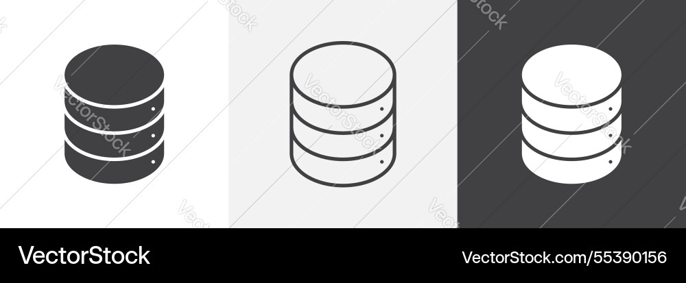 Database icons graphics pack vector image