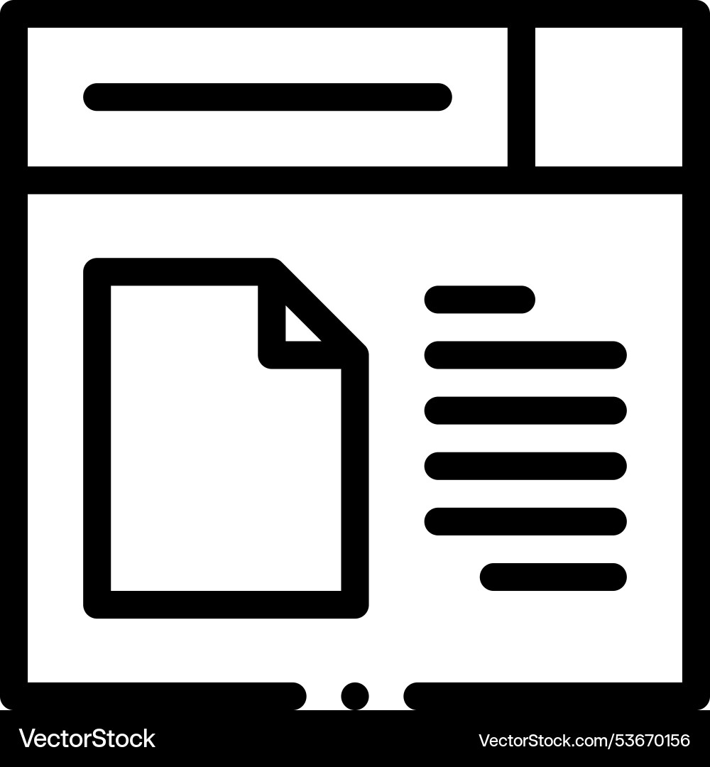 File icon thin linear style design isolated File icon thin linear style design isolated vector image