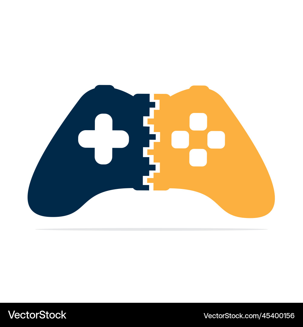 Game joystick or device controller logo vector image