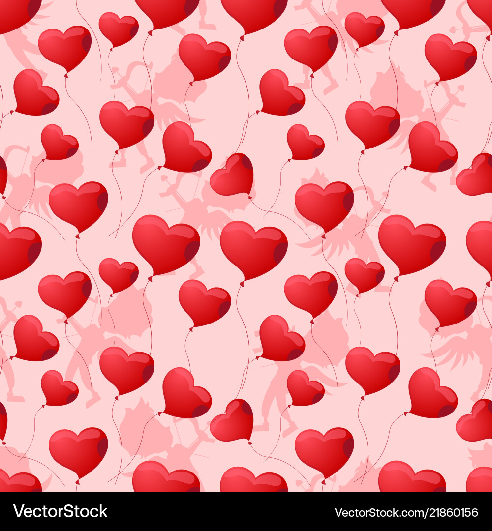 Heart Pattern Seamless Background vector image