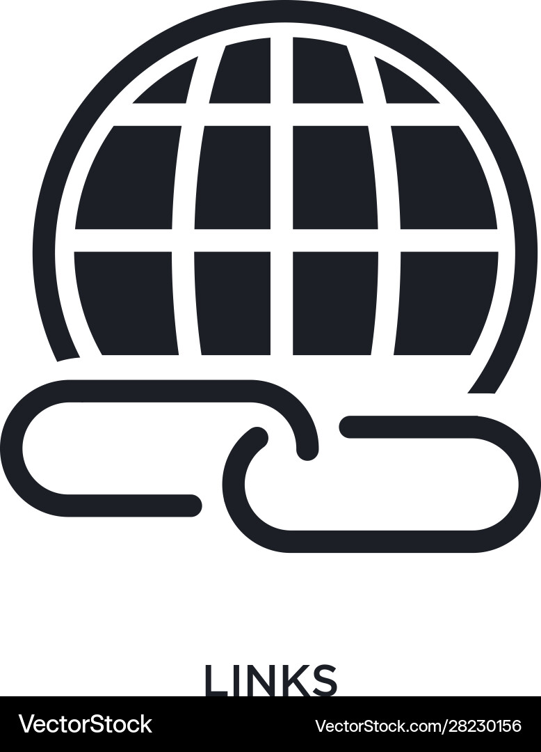 Links isolated icon simple element from vector image