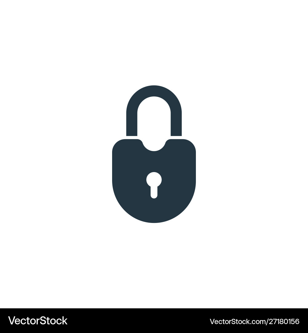 Lock icon simple element for web Vector Image