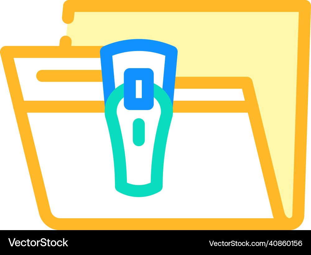 Save file in folder color icon Save file in folder color icon vector image