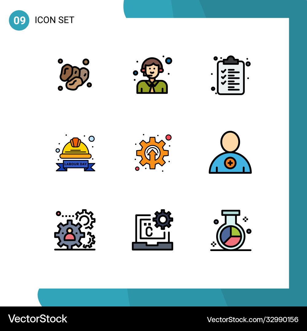 Set 9 modern ui icons symbols signs Vector Image