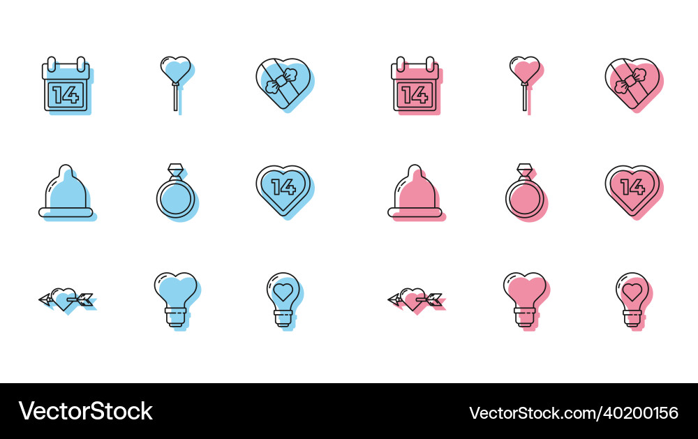 Set line amour with heart and arrow shape Set line amour with heart and arrow shape vector image