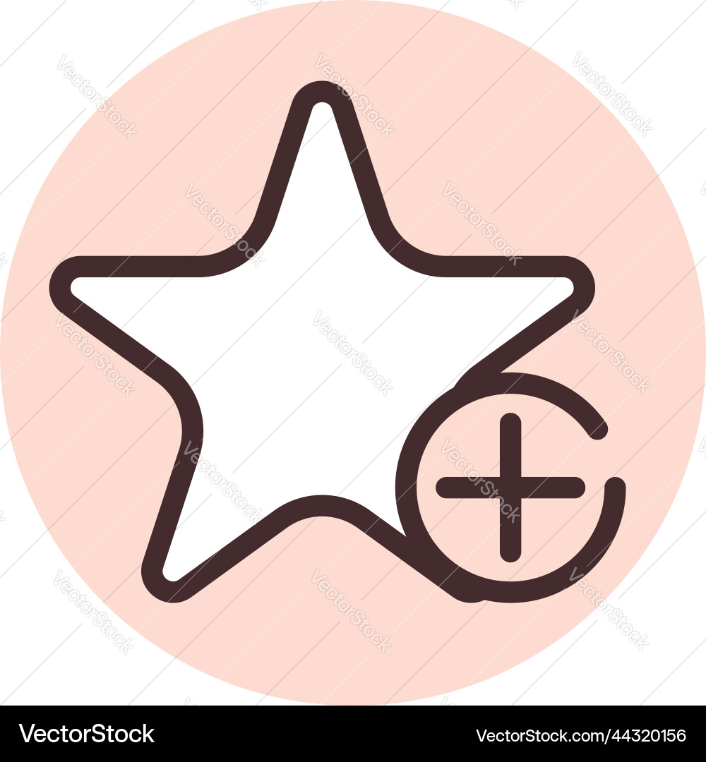 Ui add favorite on white background vector image