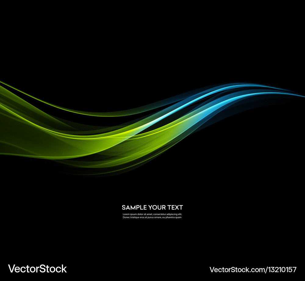 Abstract color wave design element vector image