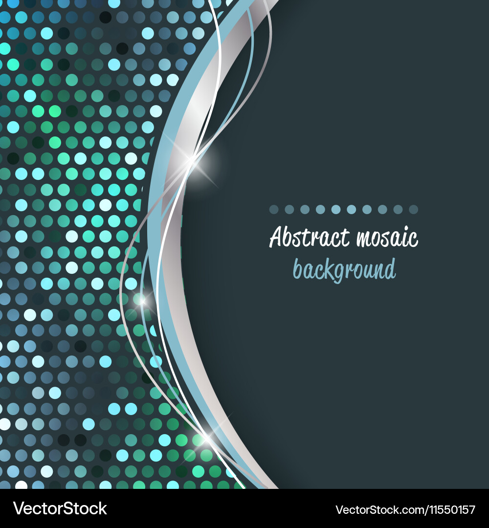 Abstract mosaic background with wave vector image