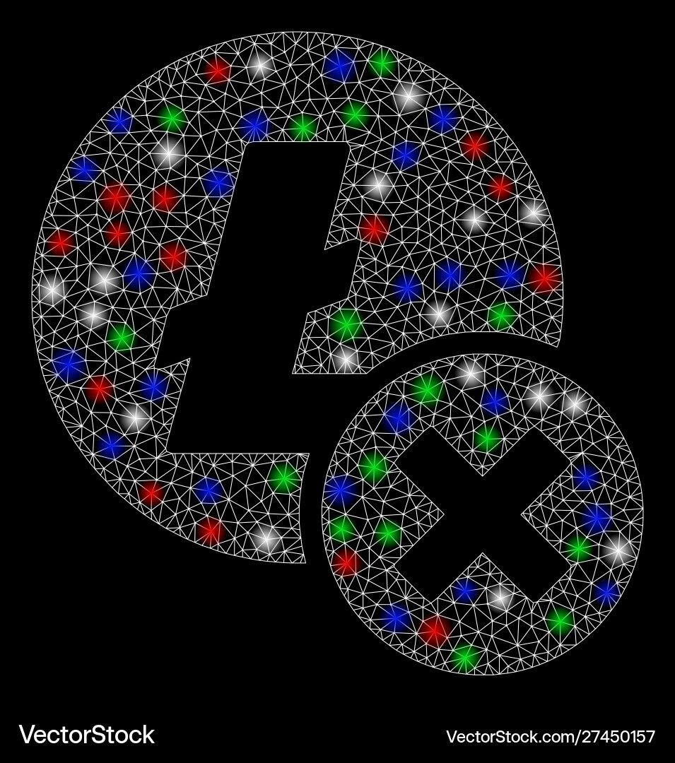Bright mesh network wrong litecoin with flash Bright mesh network wrong litecoin with flash Vector Image