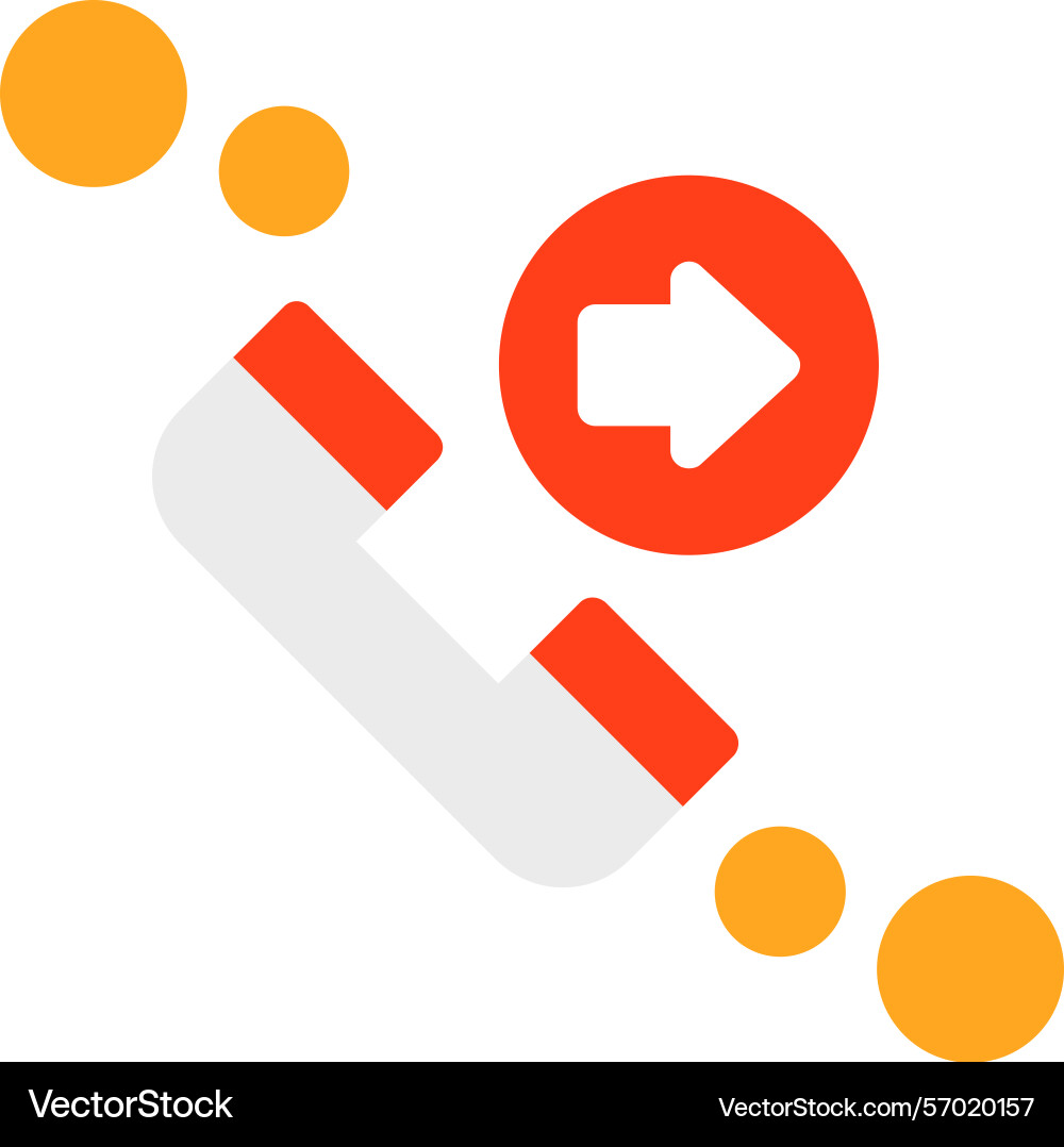 Call forwarding flat style icon design Vector Image