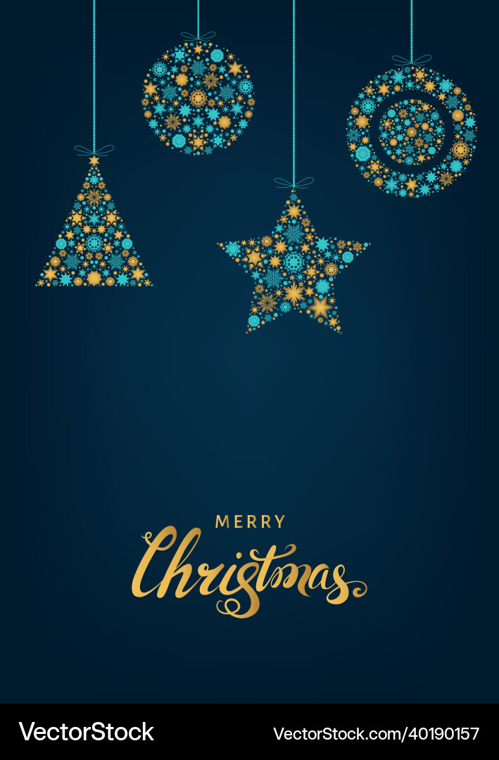 Christmas tree ball xmas elements and decorations Christmas tree ball xmas elements and decorations vector image