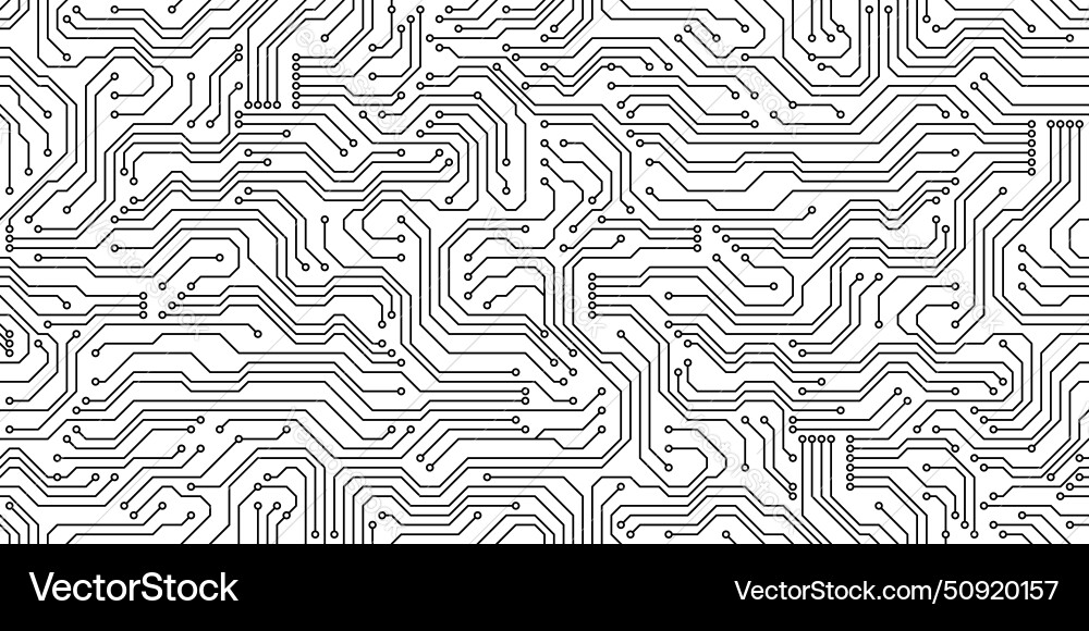 Circuit Board Pattern - Tech Tile vector image