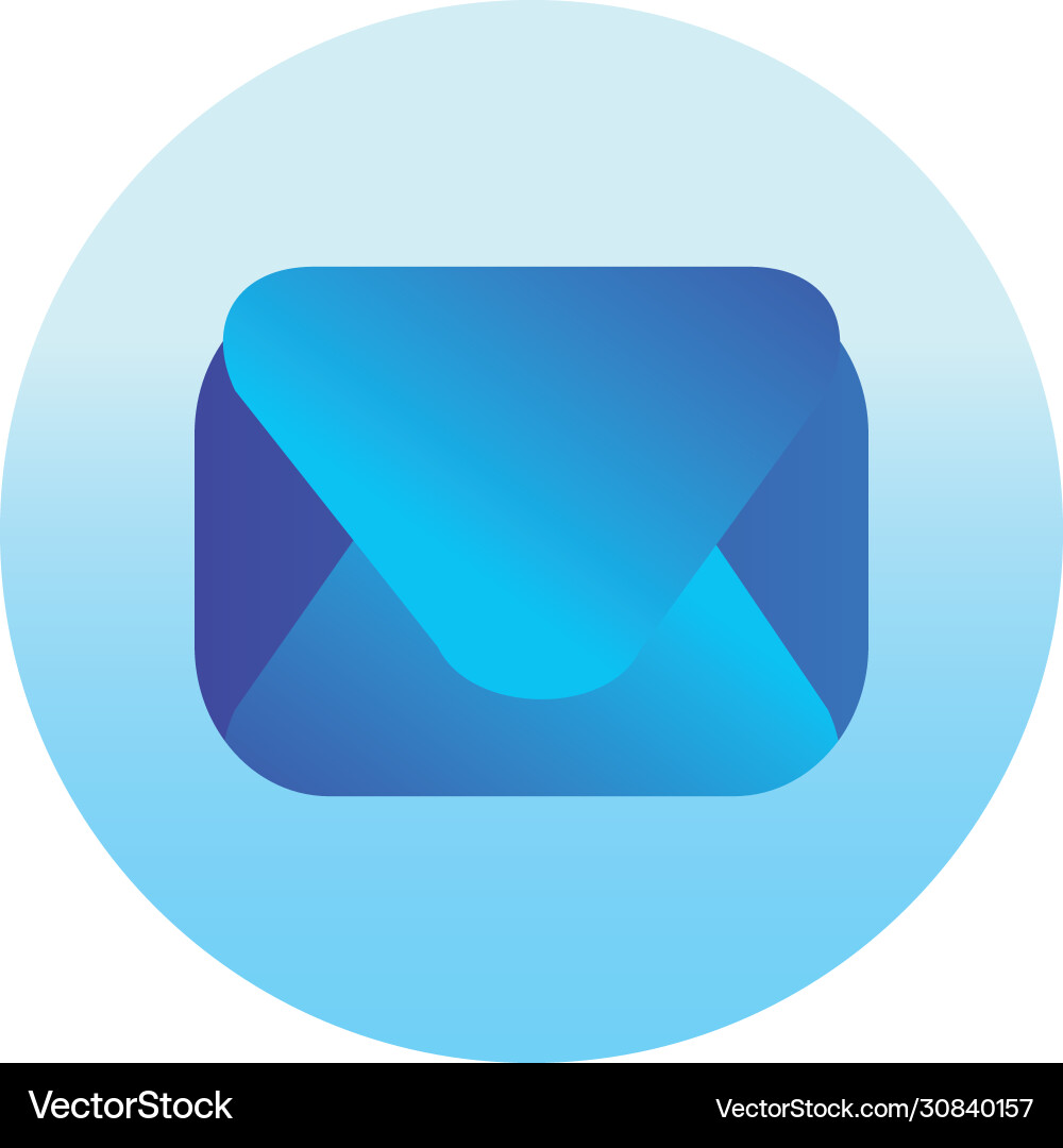 Envelope message gradient style icon design Envelope message gradient style icon design vector image