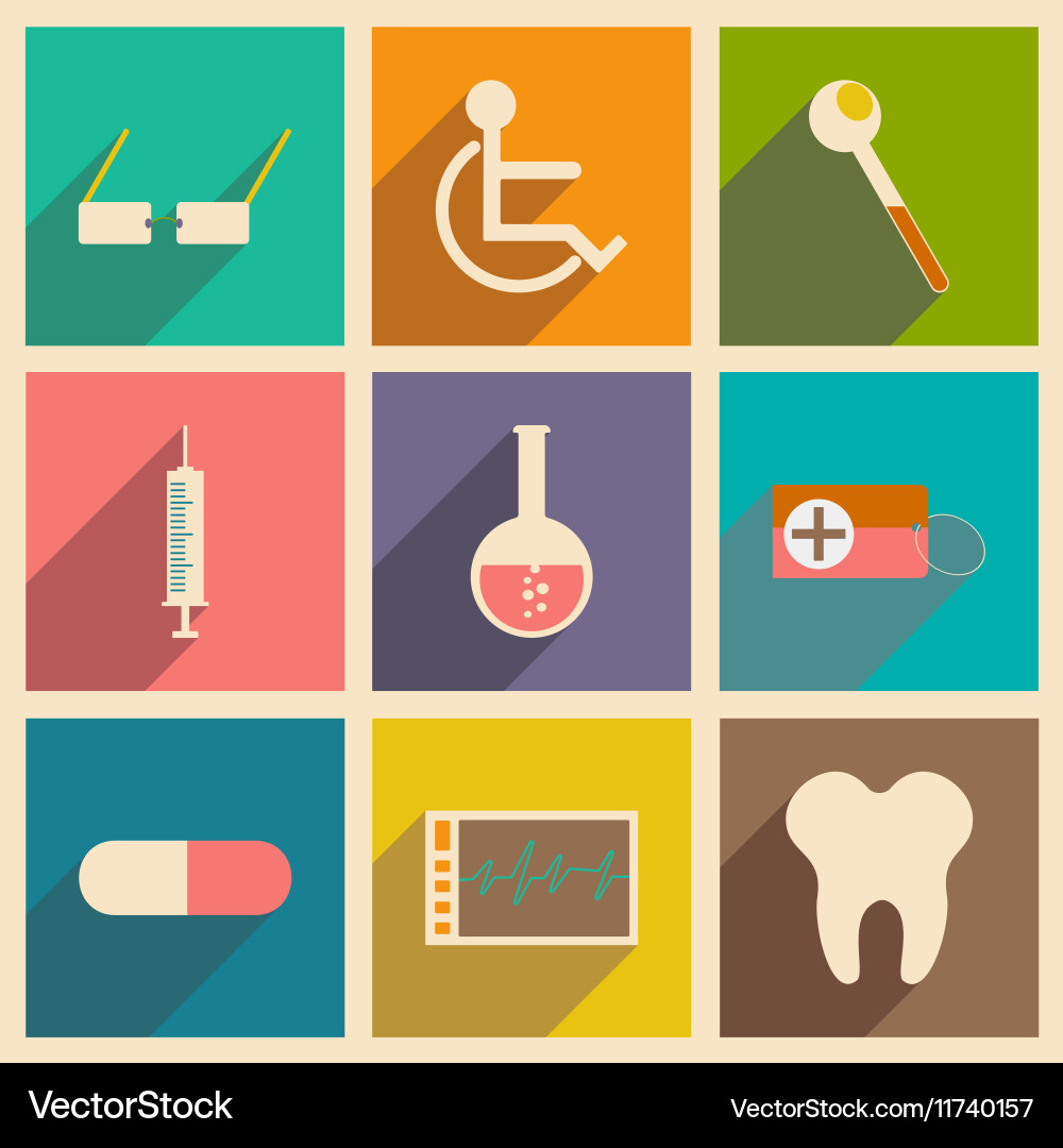 Flat with shadow concept and mobile application vector image
