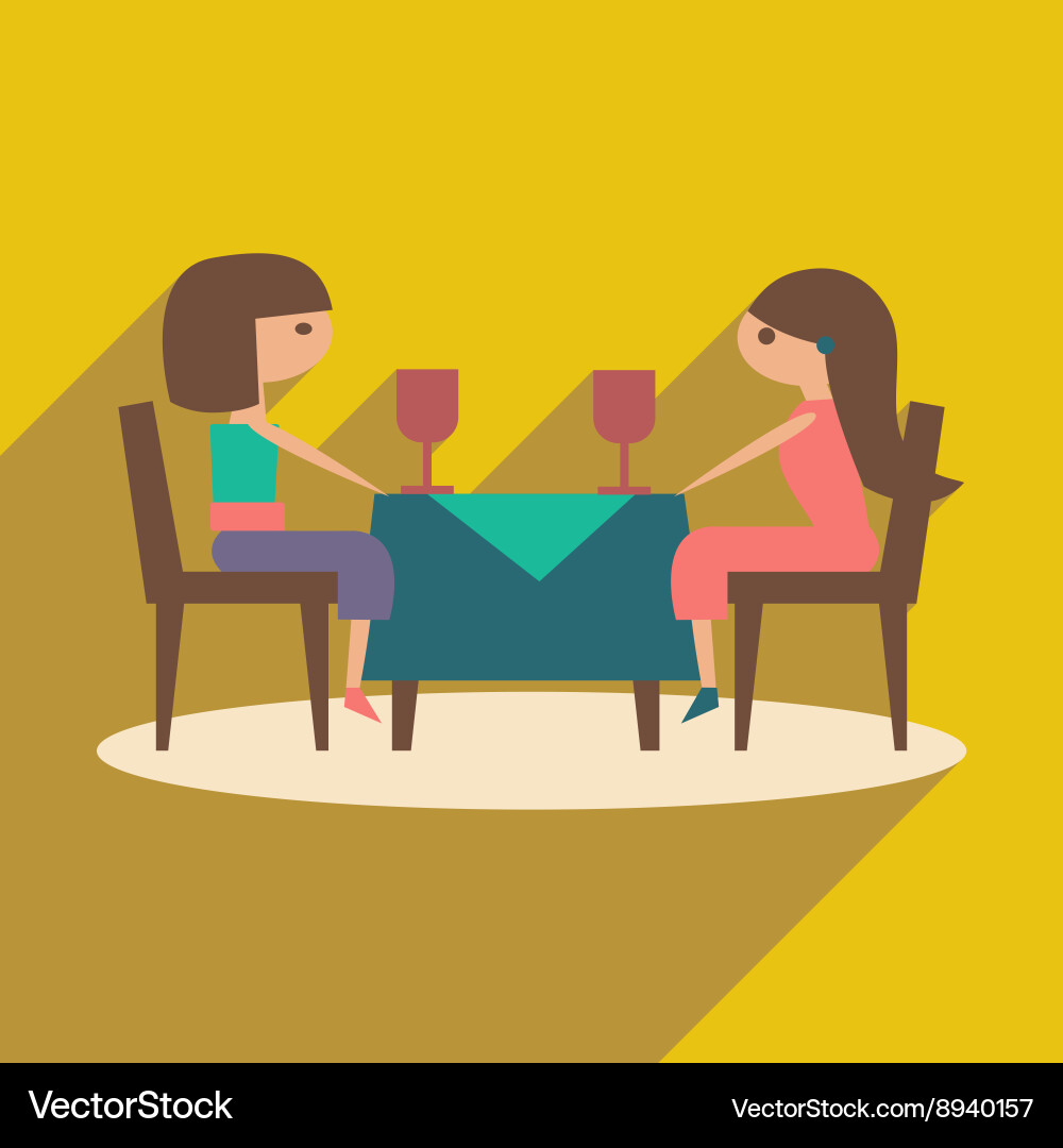 Flat with shadow icon and mobile application vector image
