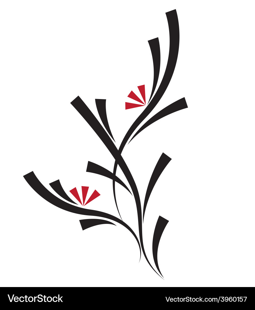 Floral decorations Royalty Free Vector Image - VectorStock