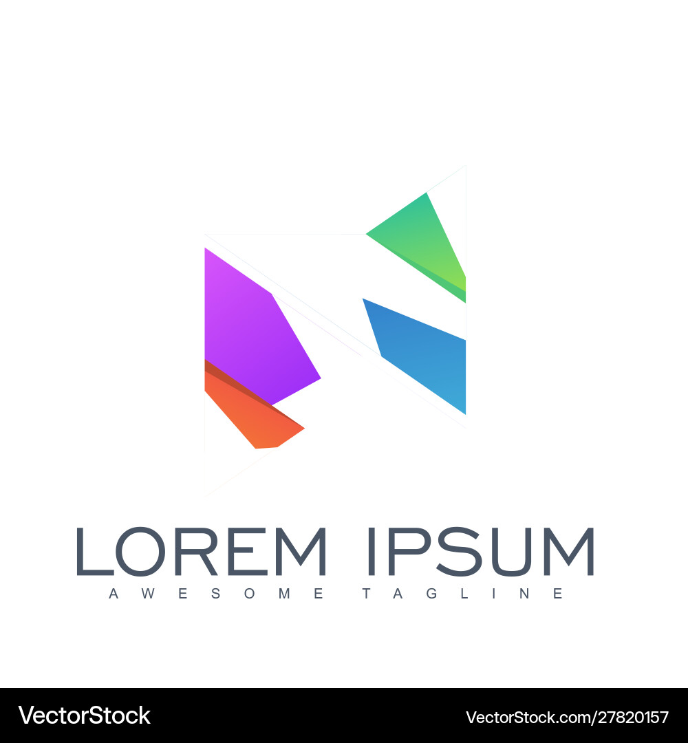 Gradient abstract logo design template vector image