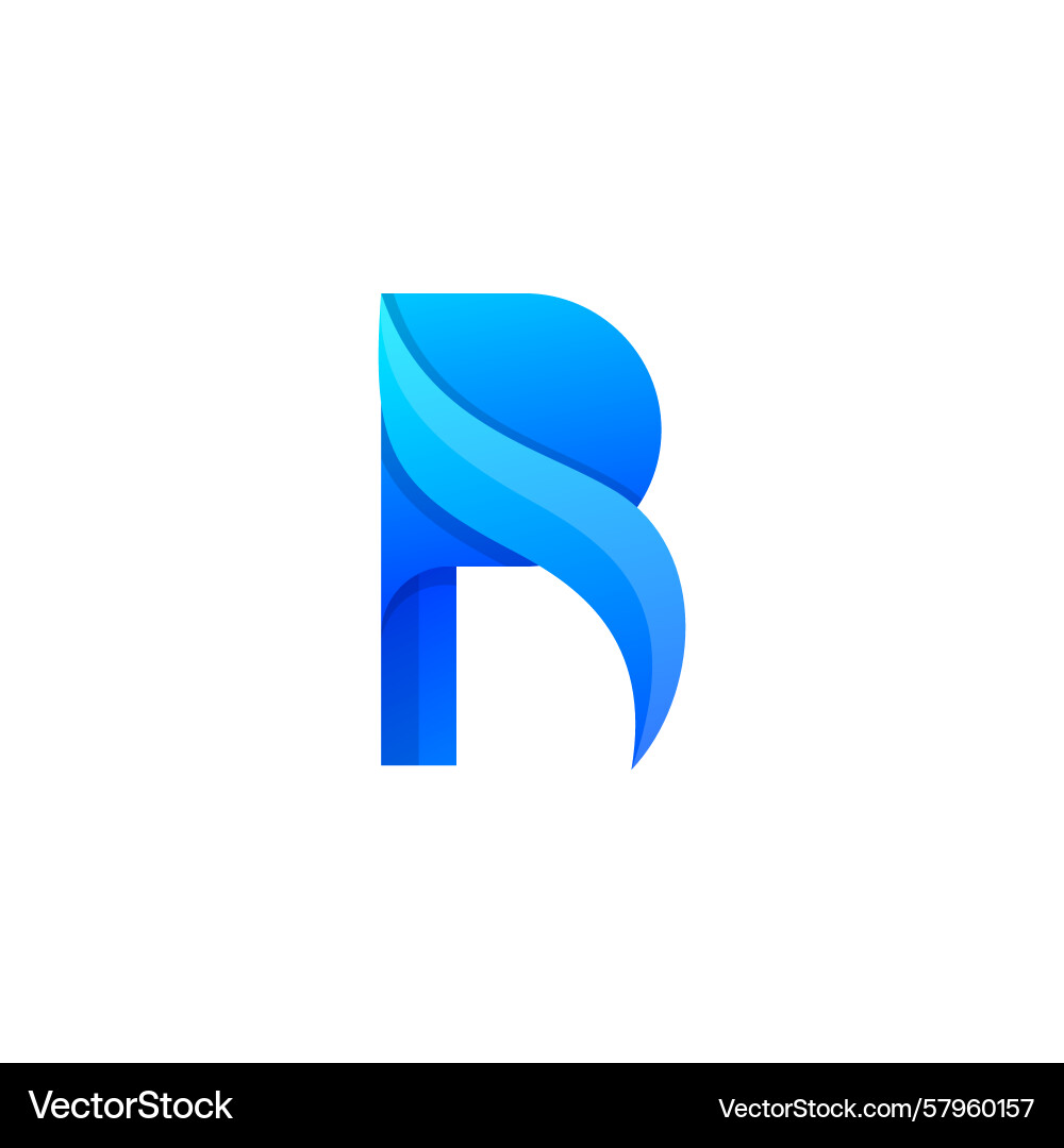 Gradient R Logo - Initial Monogram Vector Image