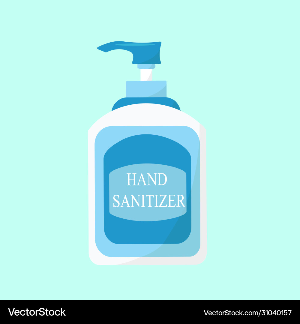 Hand sanitizer bottle symbol for hygiene concept Hand sanitizer bottle symbol for hygiene concept vector image