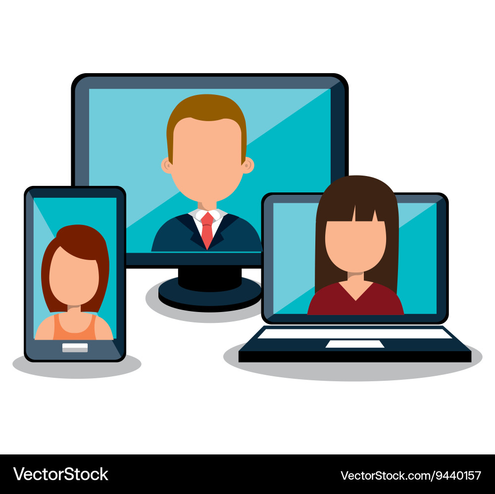 Internet communication design vector image