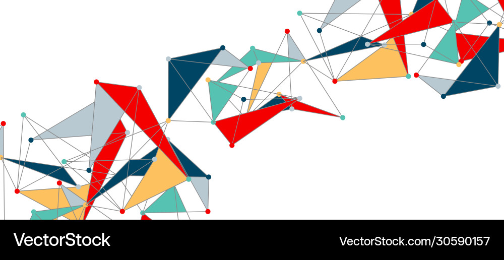 Line points connections triangular technology Line points connections triangular technology Vector Image