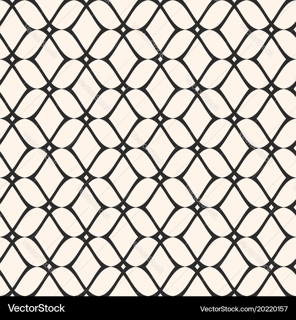 Mesh seamless pattern thin wavy lines texture Vector Image