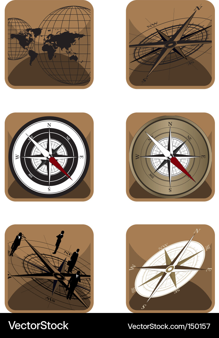 Navigation Icons Set vector image
