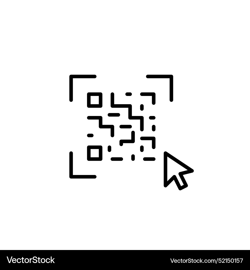 Qr code scan and mouse click interactive Qr code scan and mouse click interactive Vector Image