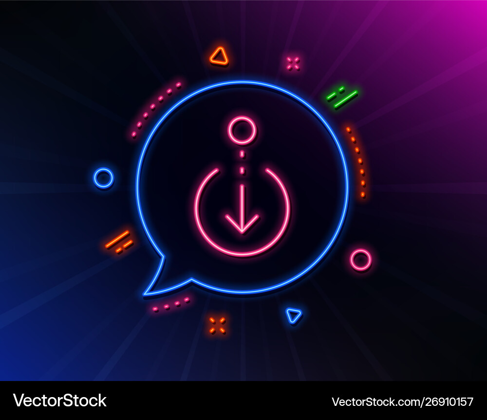 Scroll down arrow line icon scrolling screen sign Scroll down arrow line icon scrolling screen sign vector image