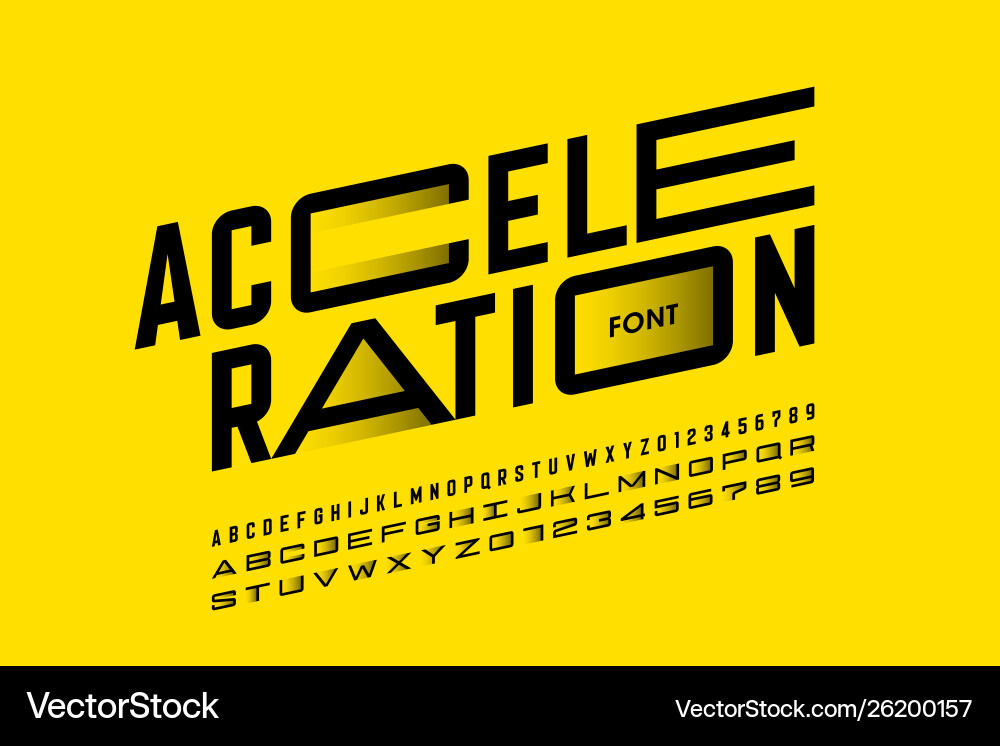 Speed Font - Dynamic Typography vector image