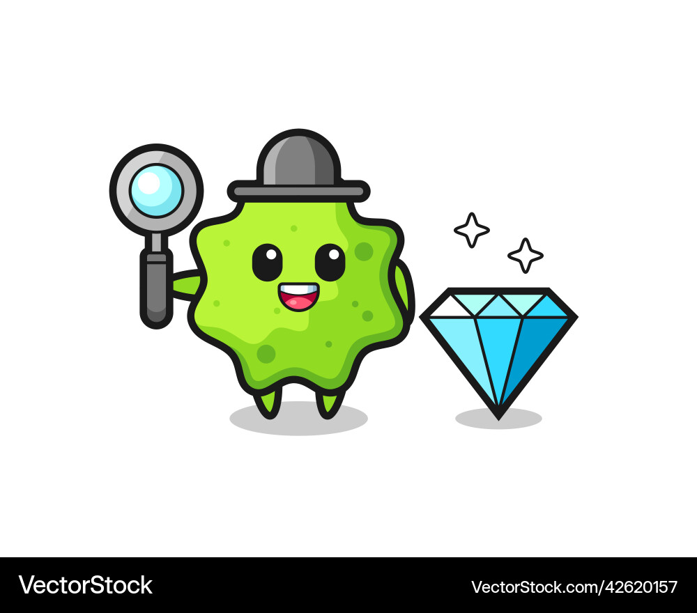 Splat character with a diamond Vector Image