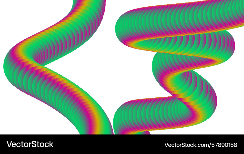 Abstract 3d fluid blend design gradient color Vector Image