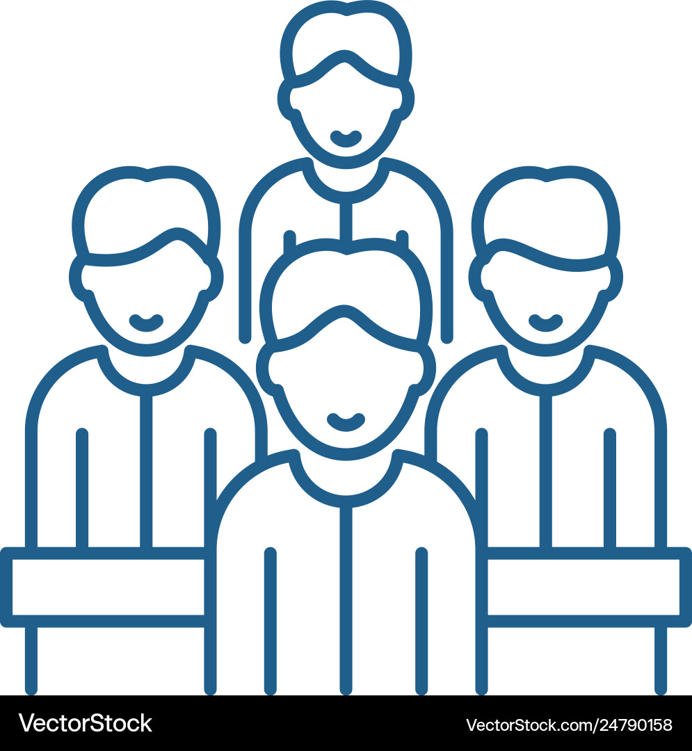 Agile Team Line Icon vector image