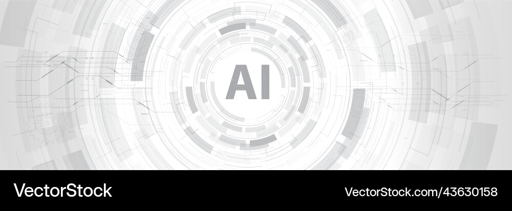 Ai artificial intelligence abstract background 005 Vector Image