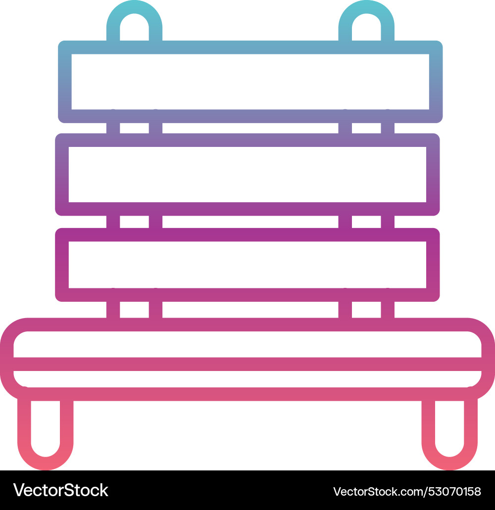 Bench line gradient design vector image