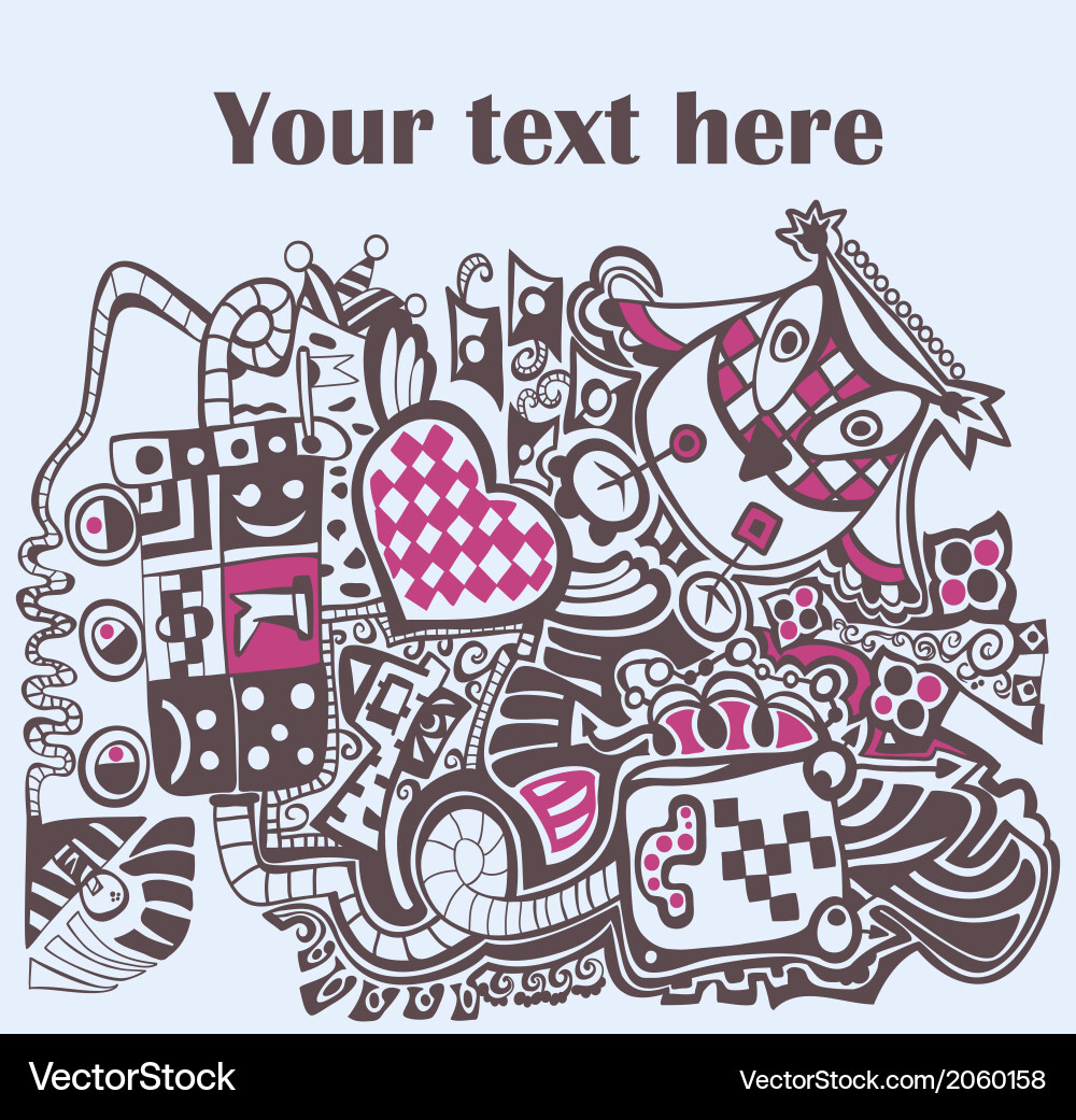 Cartoon abstract pattern with place for your text vector image