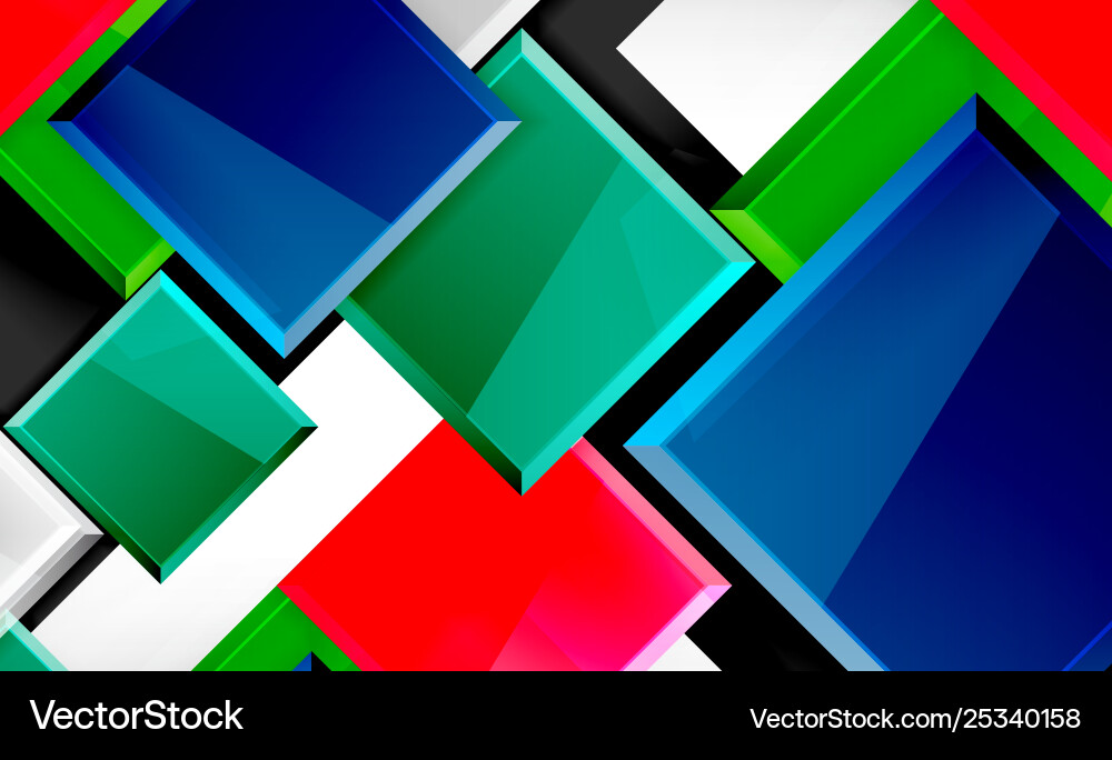 Colorful square and rectangle blocks background Vector Image