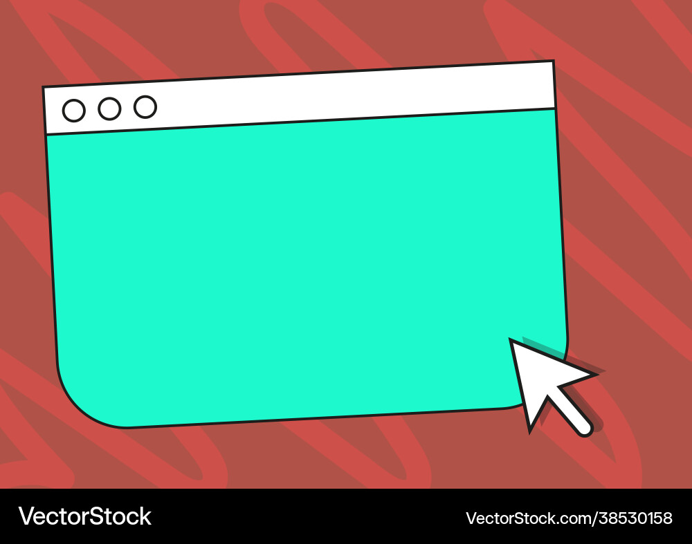 Colorful web page browsing drawing with cursor Colorful web page browsing drawing with cursor vector image